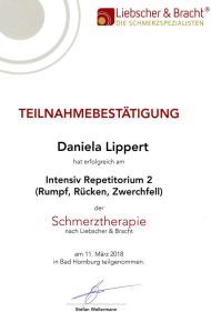 Teilnahmebestätigung, Intensiv Repetitorium, Daniela Lippert, Heilpraktikerin, Goldbach